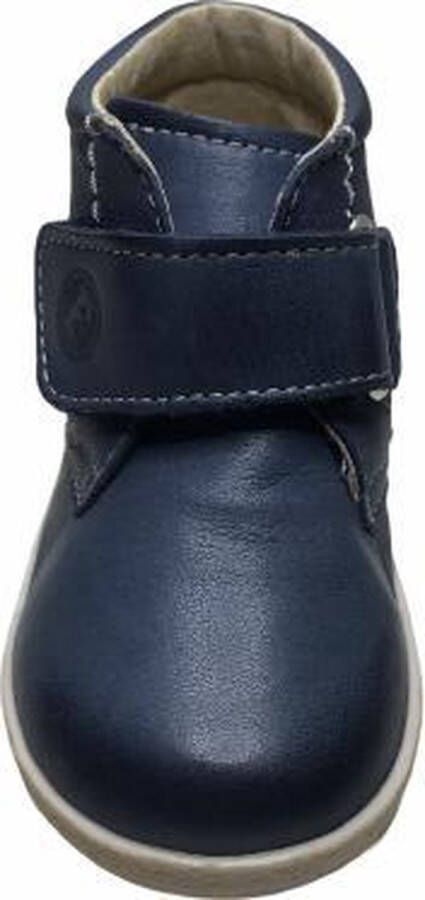 Falcotto velcro effen lederen sneakers 246 navy wit - Foto 4