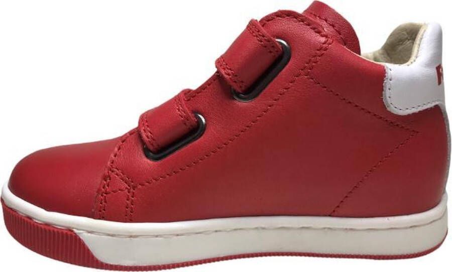 Falcotto velcro effen lederen sneakers adam rood wit - Foto 3