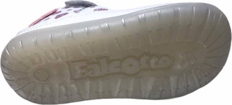 Falcotto velcro sandalen 1557 wit roze hartjes - Foto 2