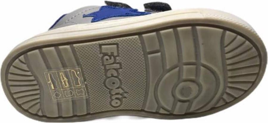Falcotto velcro sneakers sirio antracite grijs blauwe ster - Foto 3