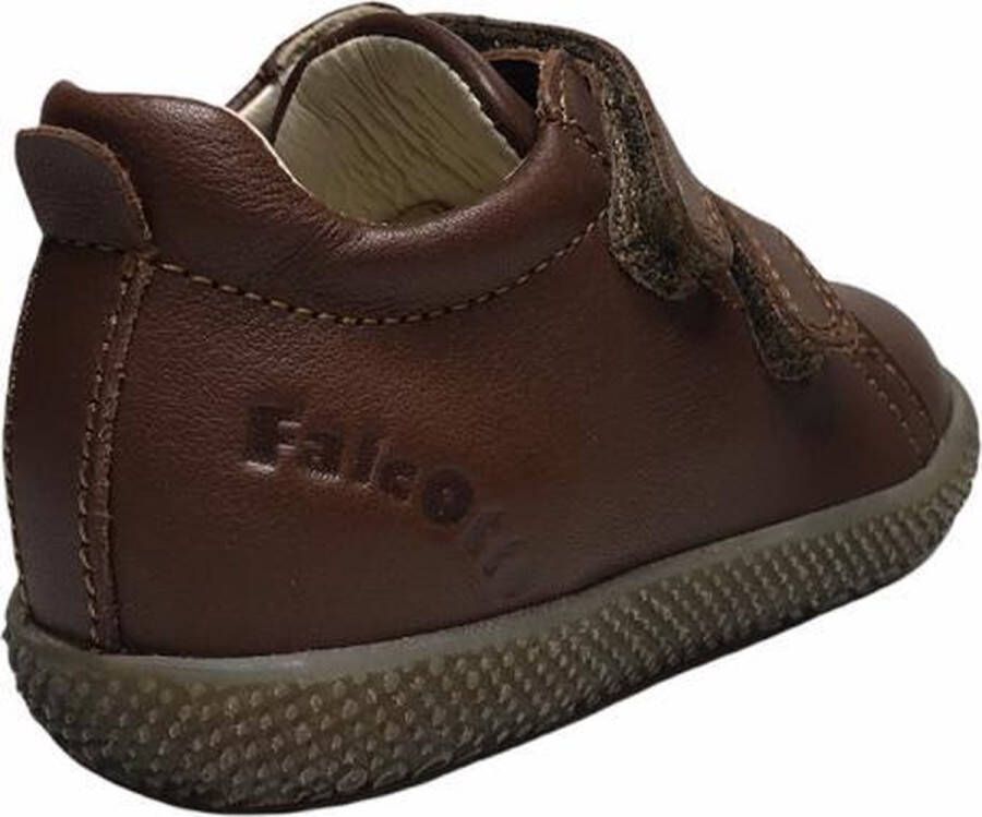 Falcotto velcro's lederen sneakers Anemone bruin