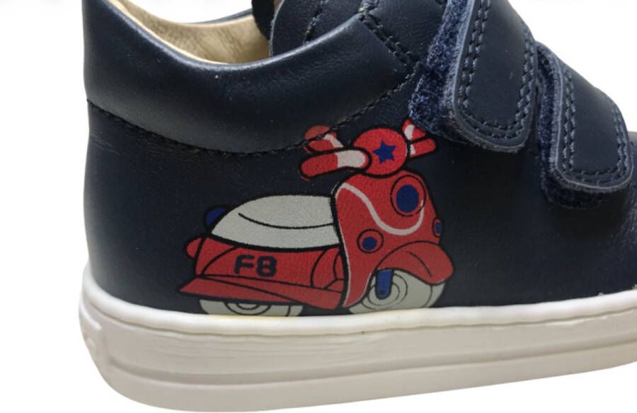 Falcotto velcro's rode vespa lederen sneakers Avispa Navy - Foto 2