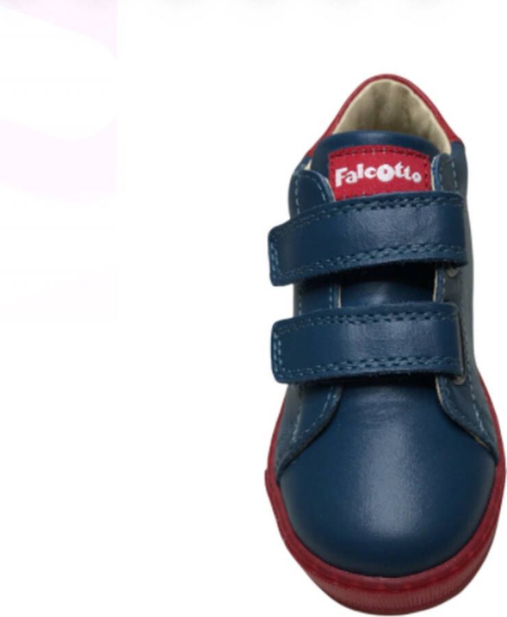 Falcotto velcro's ster lederen sneakers Flechter dk Turquiose rood - Foto 2