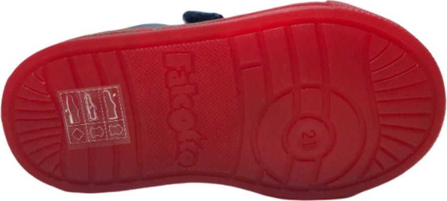 Falcotto velcro's ster lederen sneakers Flechter dk Turquiose rood - Foto 5