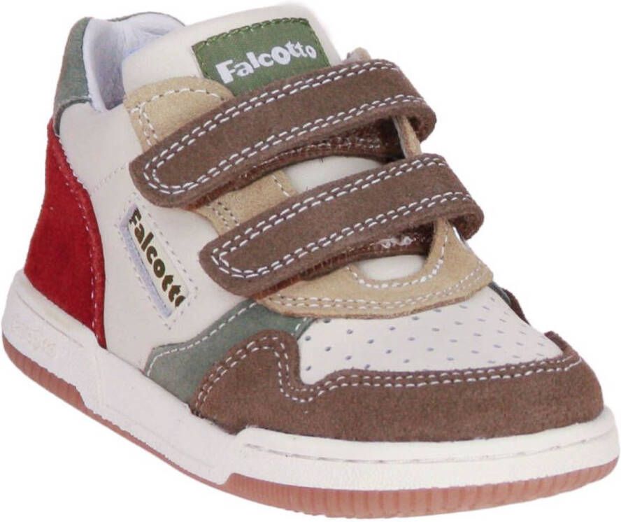 Falcotto Klip Velcroschoen Beige-Bruin