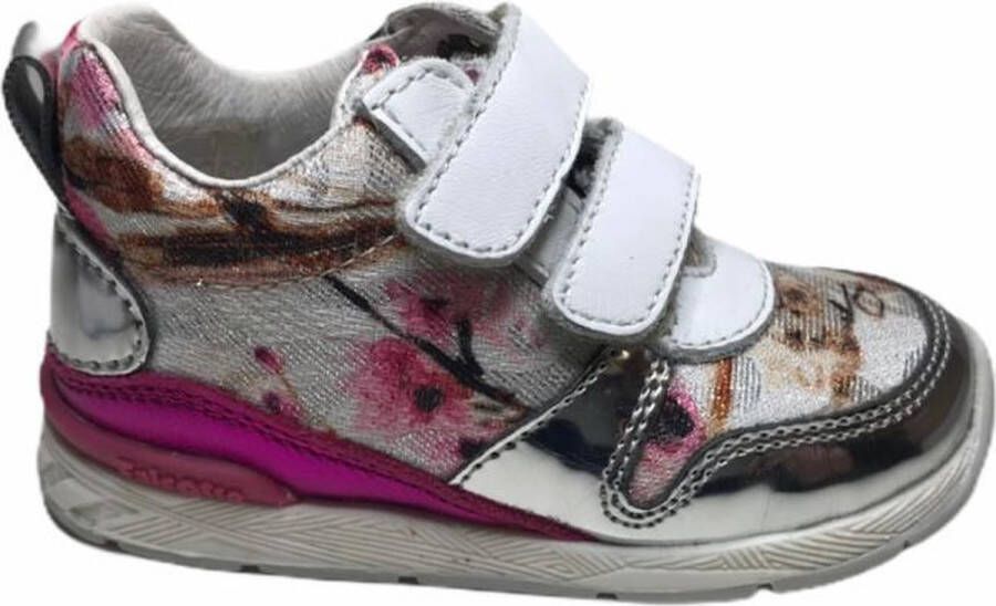 Falcotto meisje velcro sneakers daisy fuxia wit