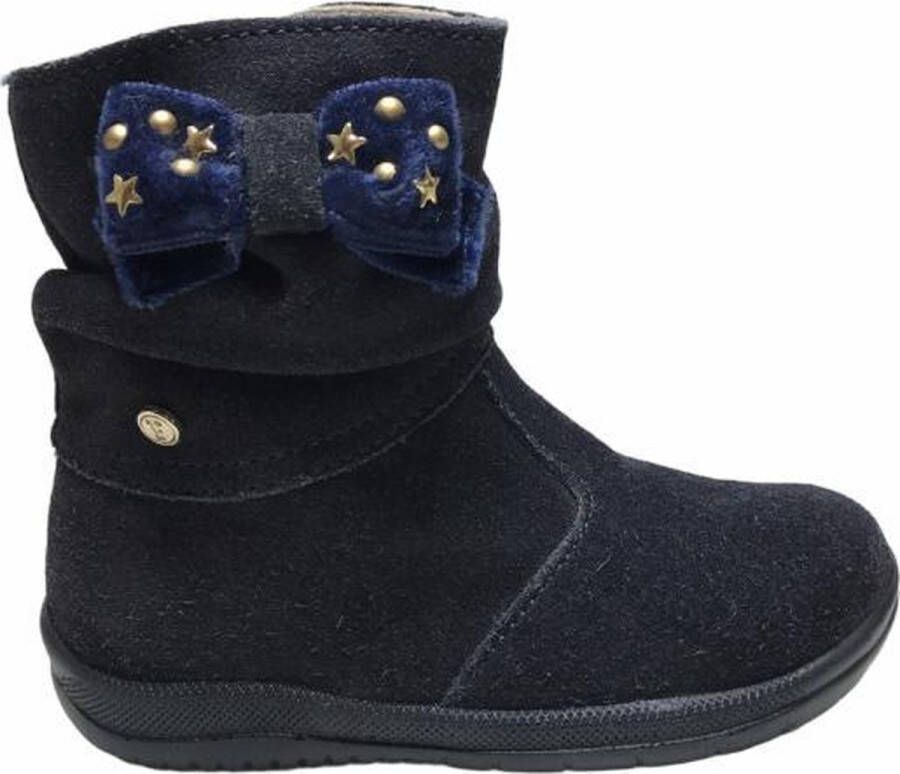 Falcotto rits strikje lederen laarsjes 1317 navy