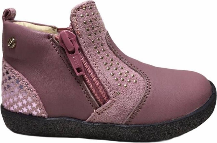 Falcotto rits studs kort laarsjes 4180 oud roze roze