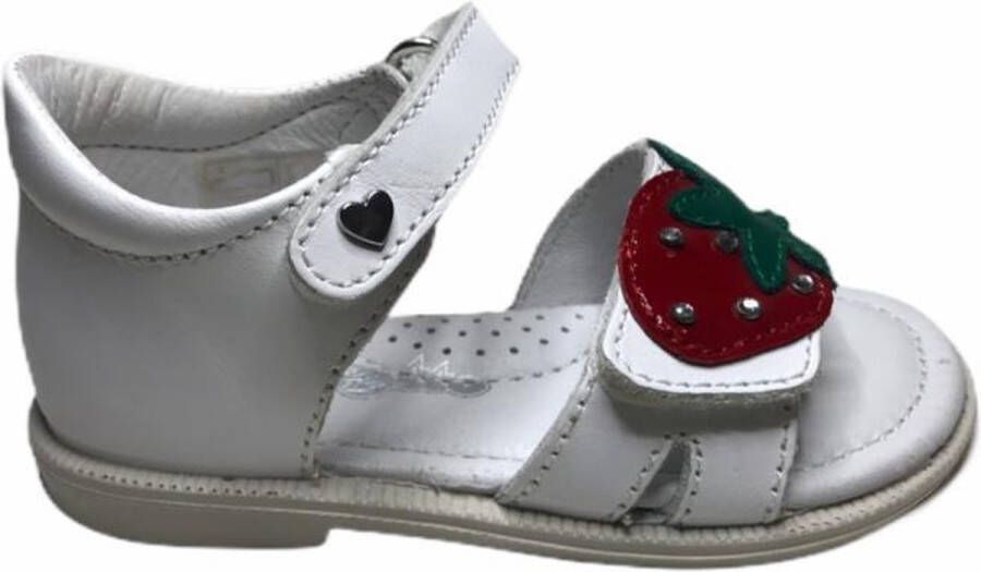 Falcotto velcro aardbei sandalen 1638 wit