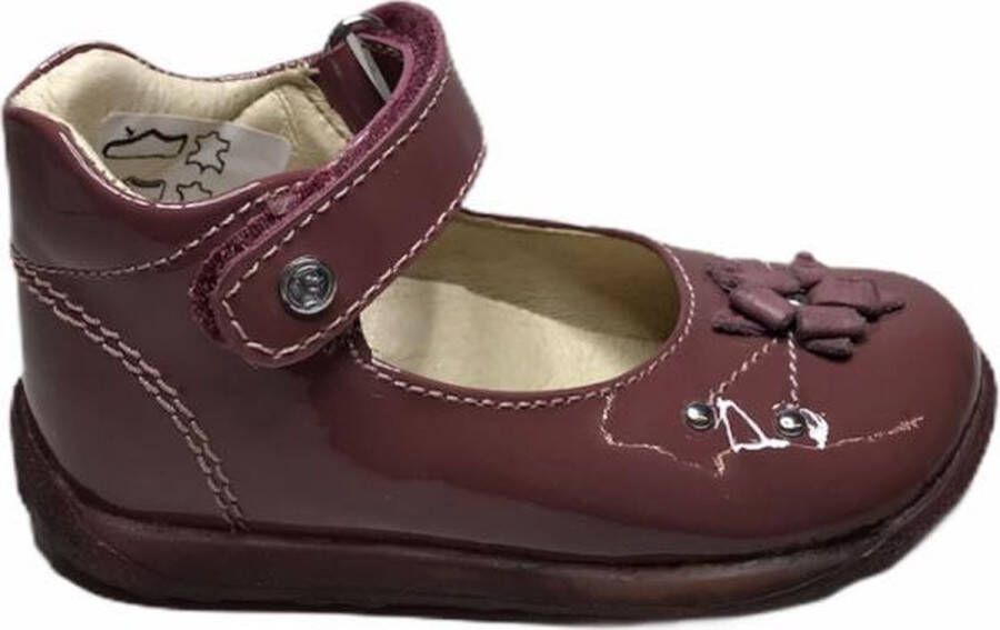 Falcotto velcro bloem ballerina 1234 lak dk roze