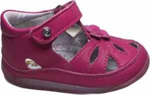 Falcotto velcro bloempje gesloten sandalen 1575 fuxia