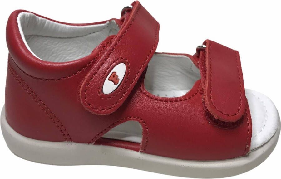 Falcotto velcro effen lederen sandalen New River Rood