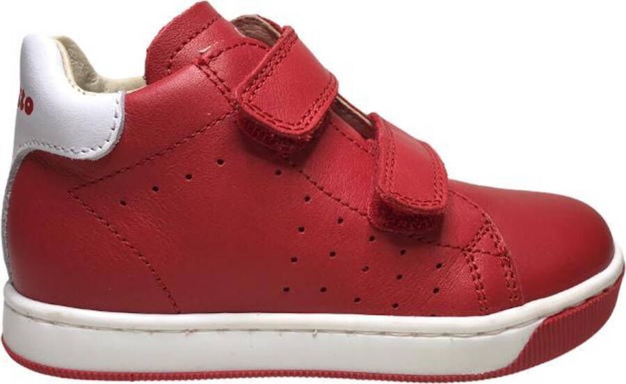Falcotto velcro effen lederen sneakers adam rood wit - Foto 6