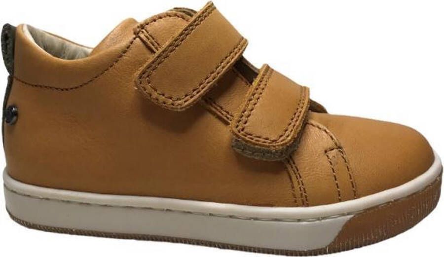 Falcotto velcro lederen sneakers jongens Haley okergeel