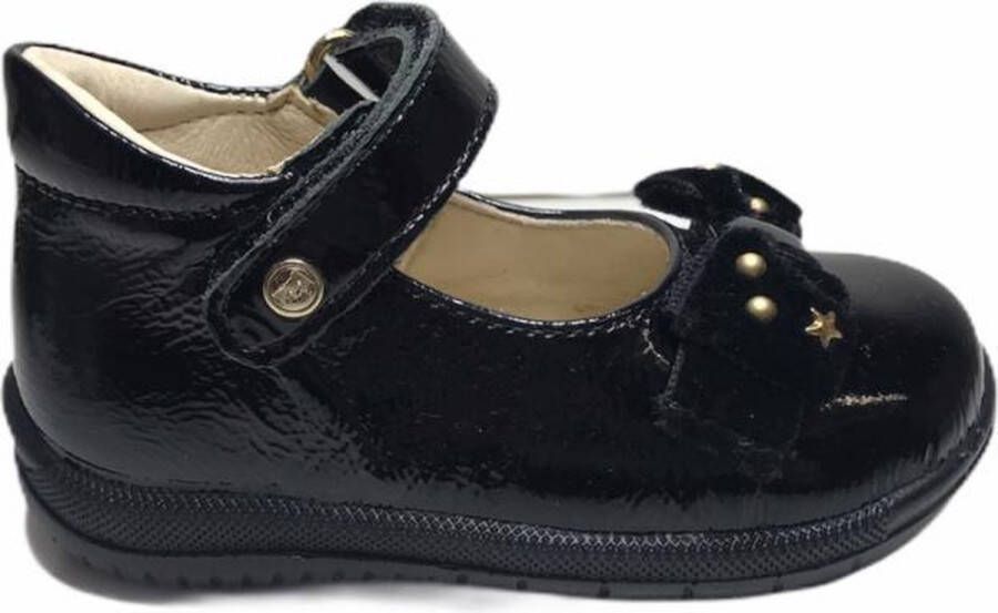 Falcotto velcro strikje ballerina 1316 lak zwart