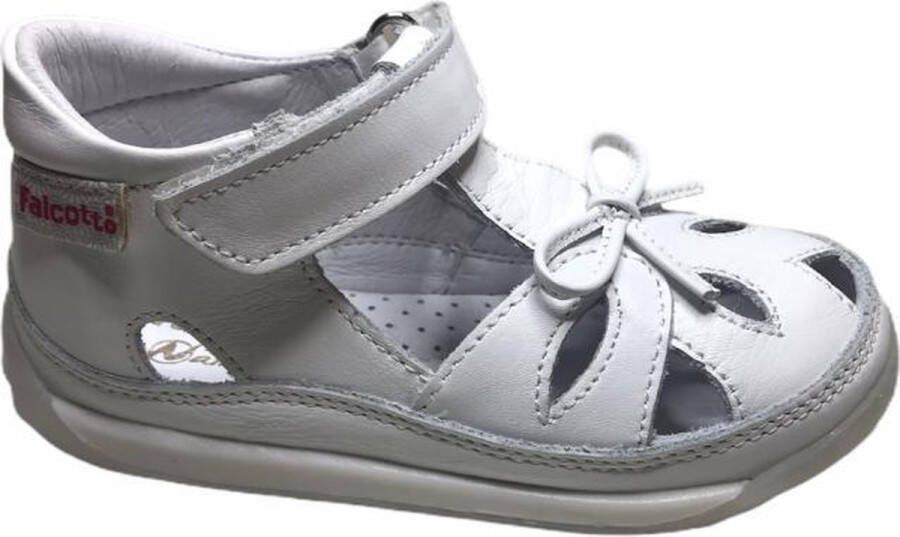 Falcotto velcro strikje gesloten sandalen 1353 wit - Foto 3
