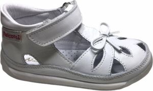 Falcotto velcro strikje gesloten sandalen 1353 wit