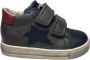 Falcotto velcro's blauwe ster lederen sneaker Sasha grijs - Thumbnail 2