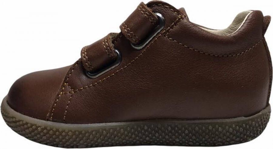 Falcotto velcro's lederen sneakers Anemone bruin