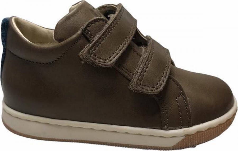 Falcotto velcro's lederen sneakers jongens Haley kaki