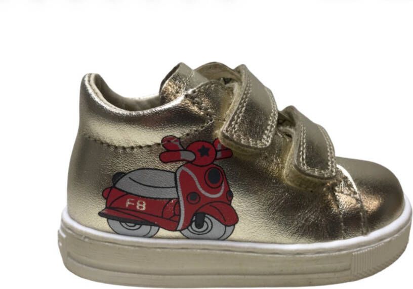 Falcotto velcro's rode vespa lederen sneakers Avispa Goud - Foto 1