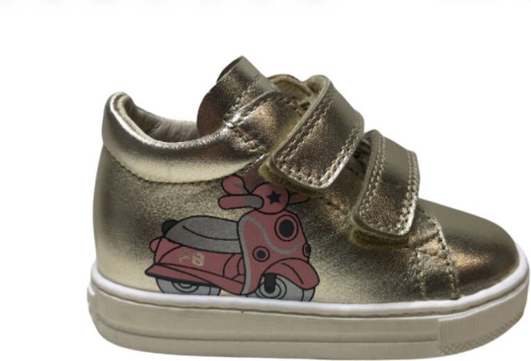 Falcotto velcro's roze vespa lederen sneakers Avispa Goud - Foto 1