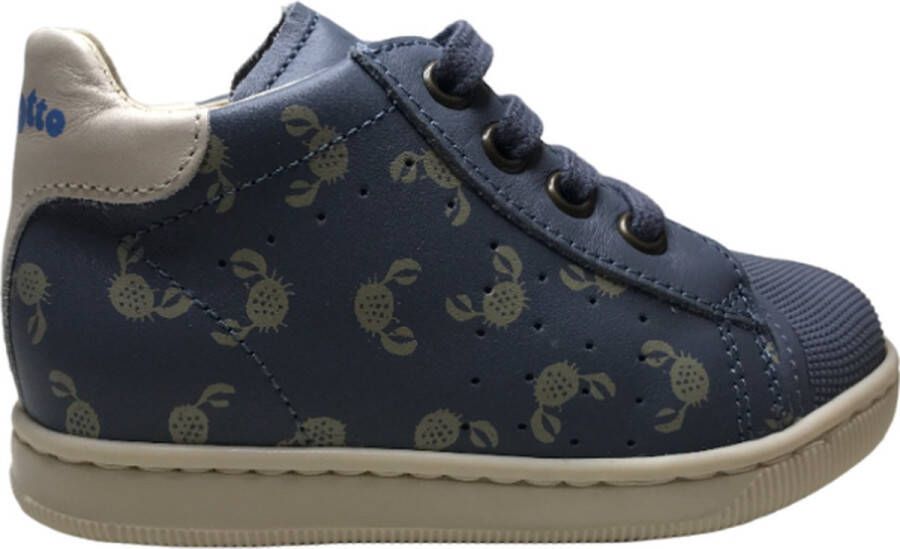 Falcotto veter rubberen neus krab lederen sneakers Moon blauw - Foto 1