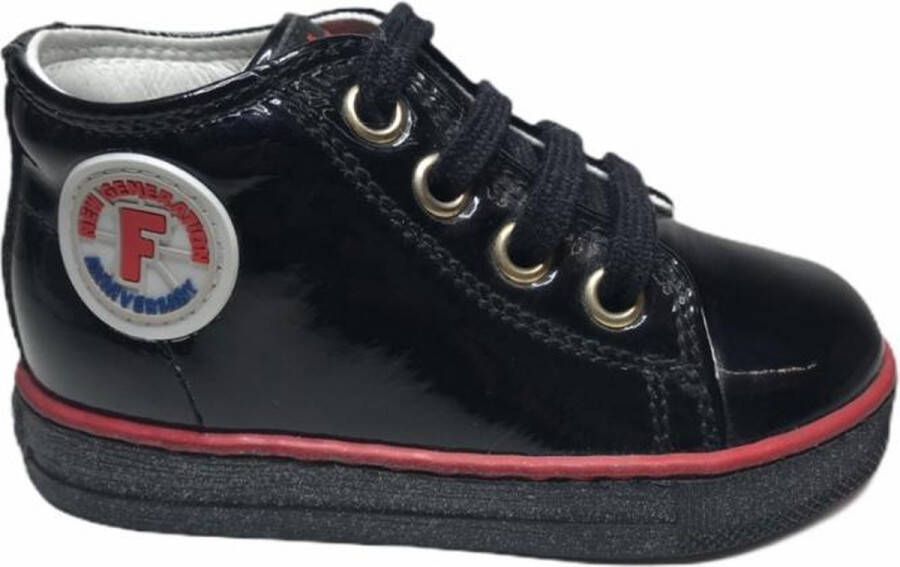 Falcotto veter sneakers magic lak zwart