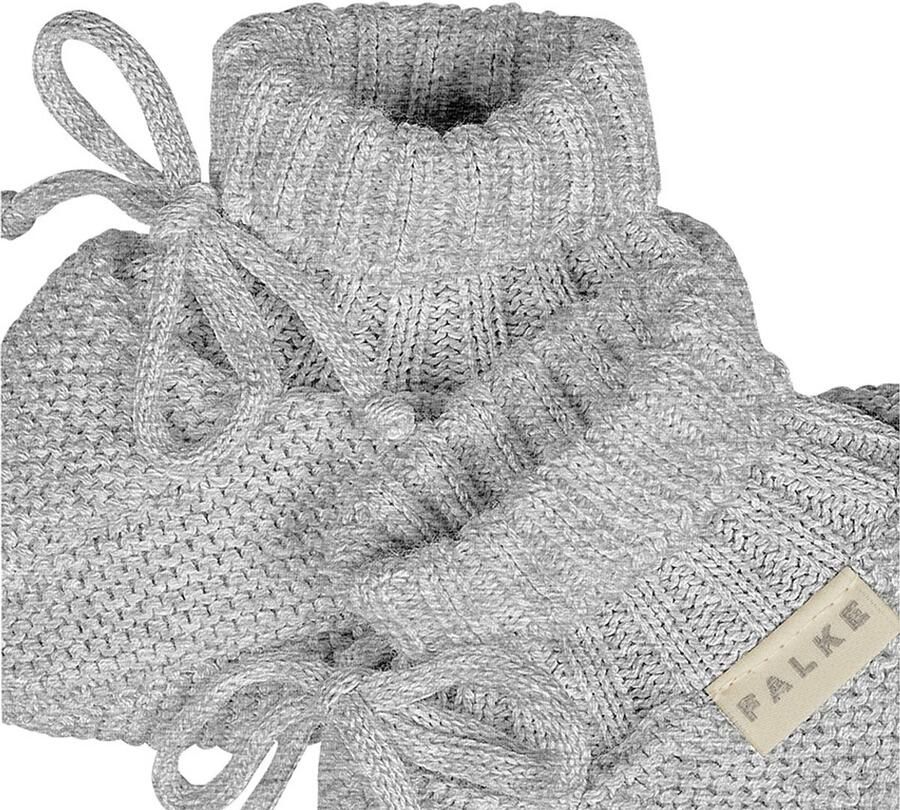 FALKE Knitted Bootsock eenkleurig katoen sokken baby grijs - Foto 2