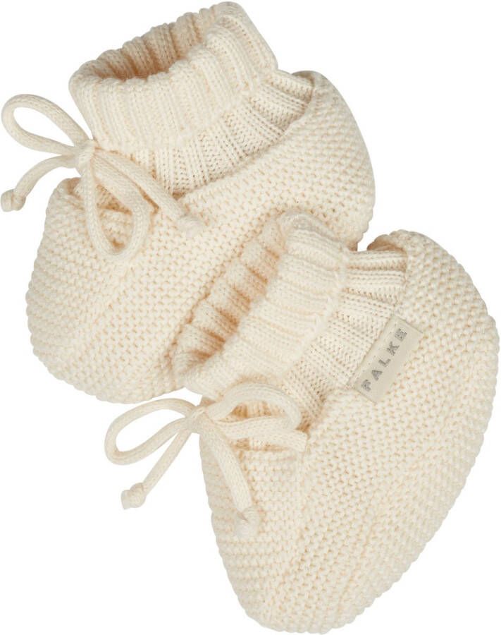 FALKE Knitted Bootsock eenkleurig katoen sokken baby crème