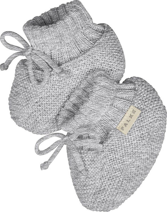 FALKE Knitted Bootsock eenkleurig katoen sokken baby grijs