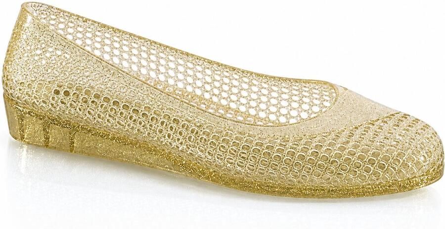 Fashy Ballerina waterschoenen goud glitters dames sleehakje zwemschoenen strandschoenen modie