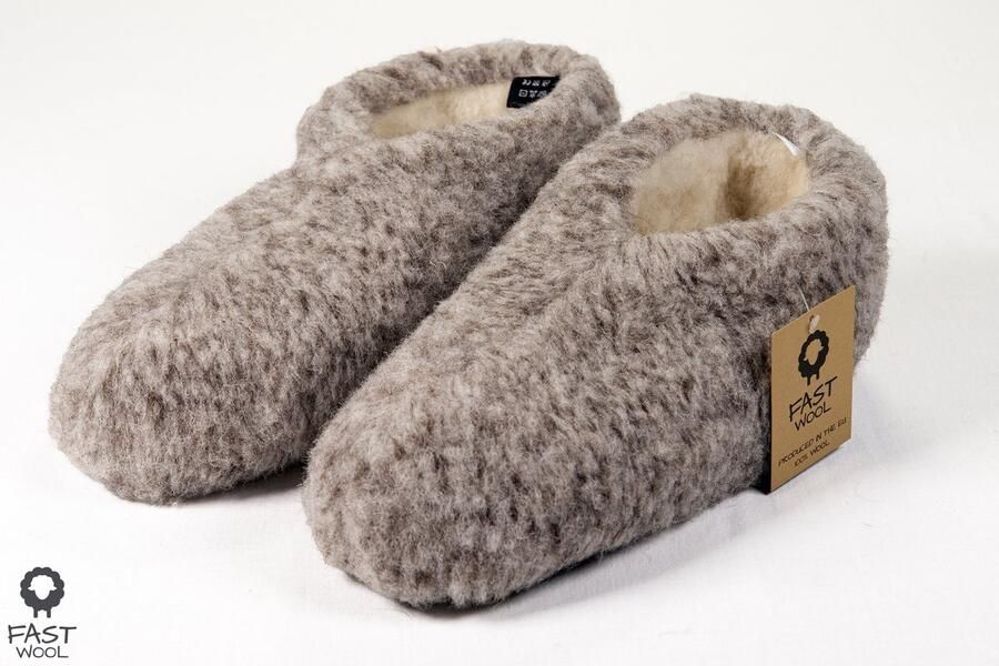 Fast wool Spaanse sloffen 100% wol gemêleerd