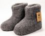 Fast wool Wollen sloffen laars model grijs - Thumbnail 1