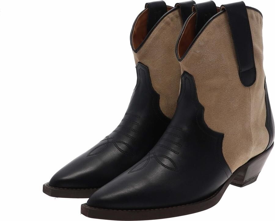 FB Fashion Boots PAULA cowboy enkellaars zwart beige