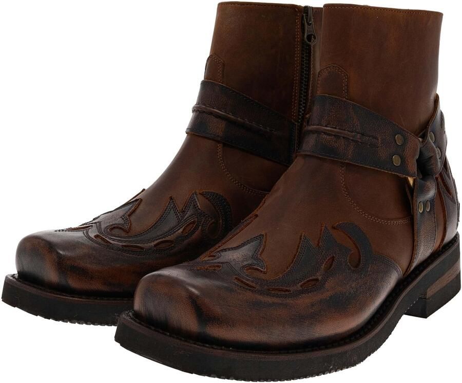 FB Fashion Boots TAURO HIGH GOMA biker enkellaars bruin