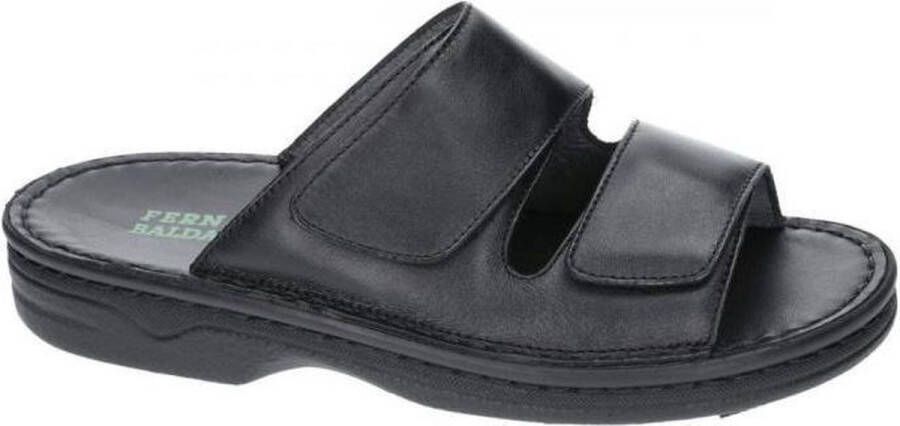 Fbaldassarri -Heren zwart pantoffel slippers