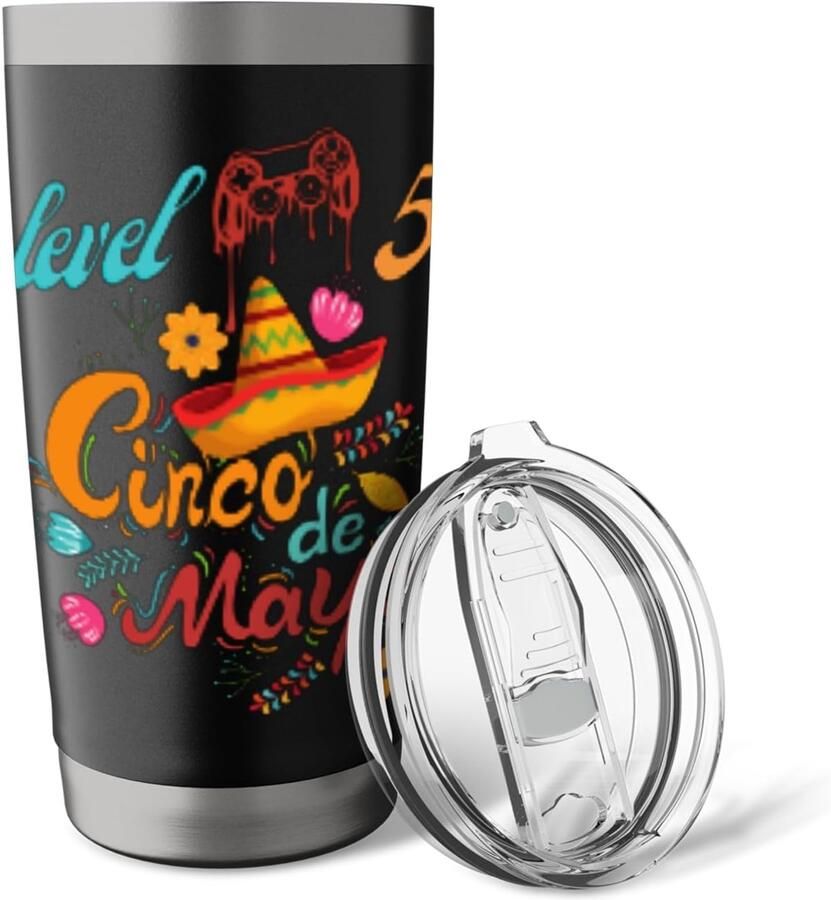Feestbeker voor Cinco de Mayo dubbelwandig roestvrij staal