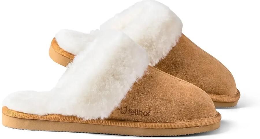 Fellhof Komfort dames pantoffels (bruin)