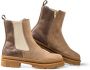Fellhof Queens warme chelsea boots bruin gevoerde boots warme boots lamswol suède natuurlijke isolatie antislipzool - Thumbnail 1