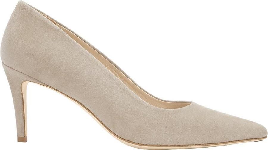 FERAGGIO Dames Nude Beige Suede Pump Dames Hakken Schoenen Comfortabele Hakken Memory Foam Caffe Latte hak