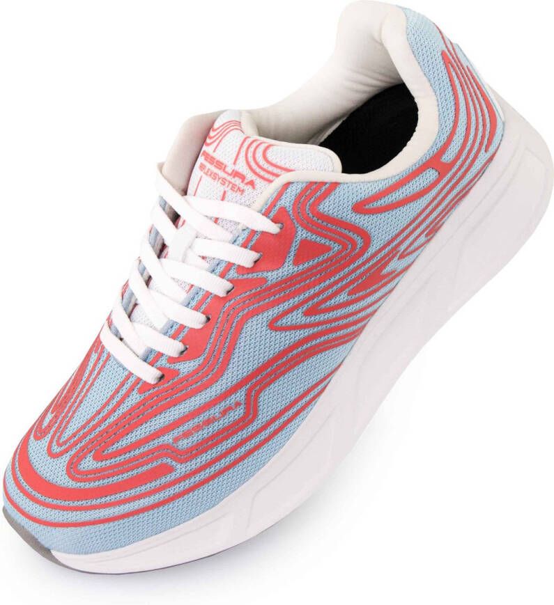 Fessura Unisex schoenen wmns runflex 01 wit-roker-water-kora blauw