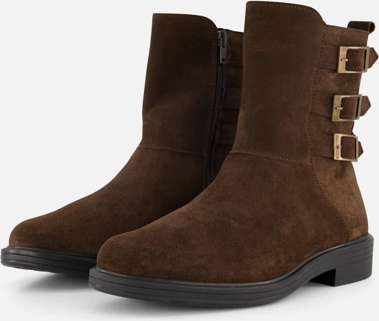 Feyn Enkellaarsjes bruin Suede