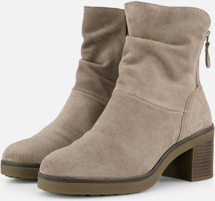 Feyn enkellaarzen met hak beige