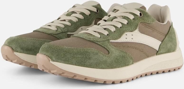 Feyn Sneakers groen Suede