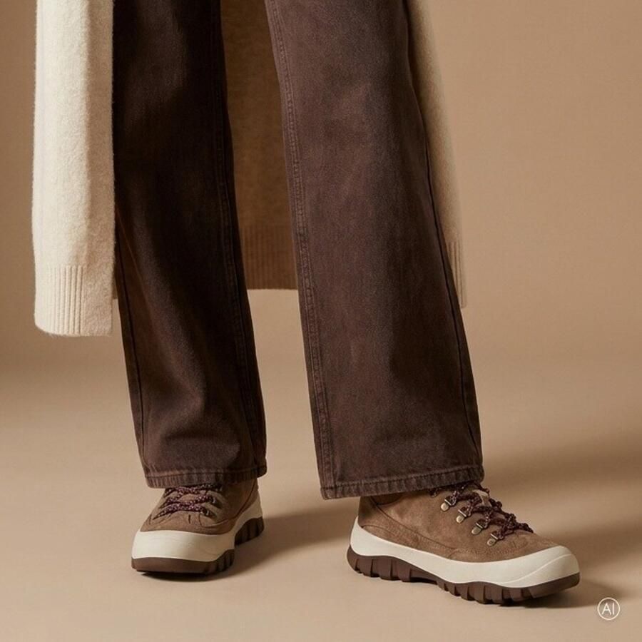Feyn Veterschoenen cognac Suède