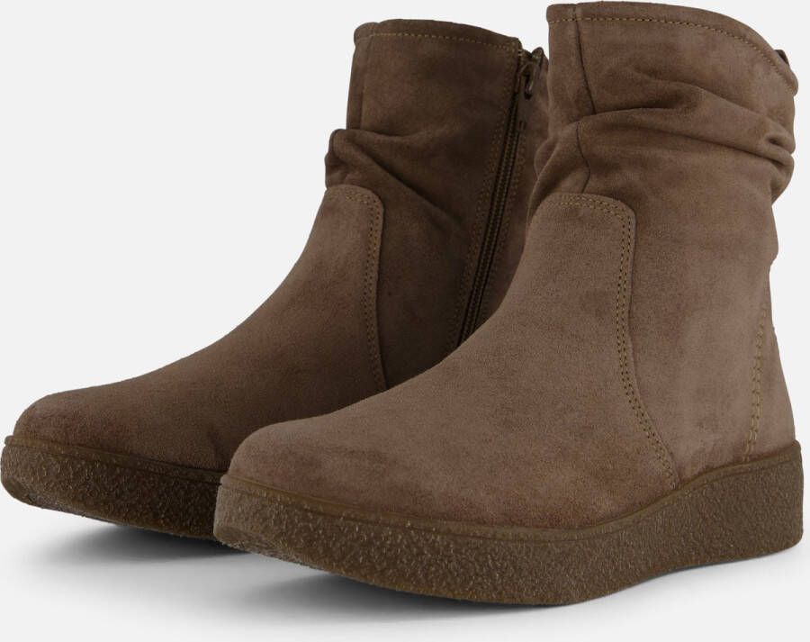 Feyn Marina Enkellaarsjes taupe Suede