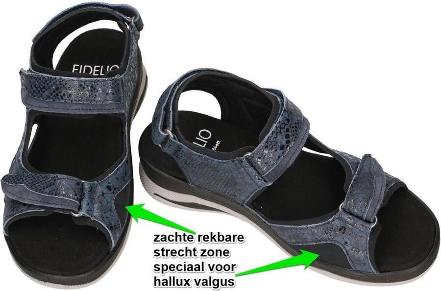 Fidelio Hallux -Dames blauw donker sandalen - Foto 3