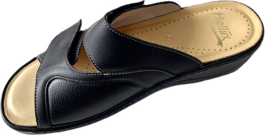 Fidelio Hallux Comfort Dames slippers & muiltjes met uitneembaar voetbed Zwat