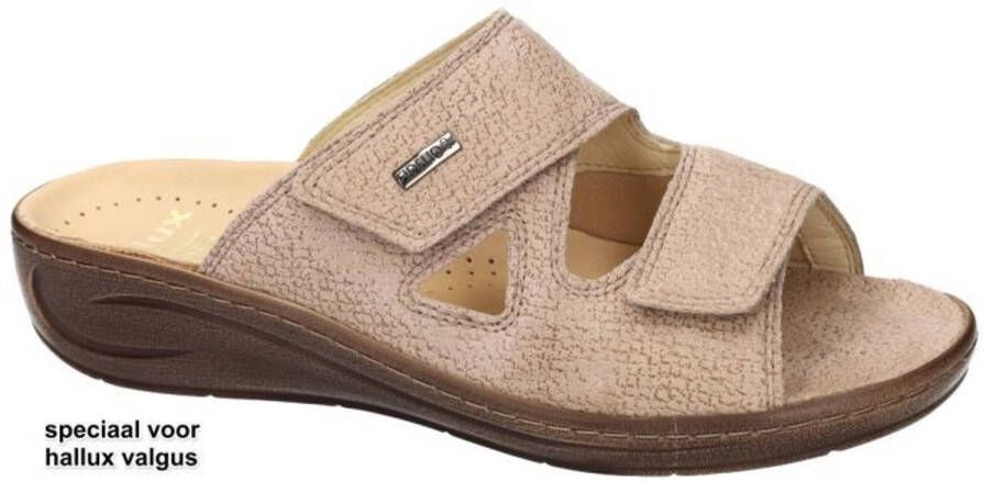 Fidelio Hallux -Dames beige slippers & muiltjes